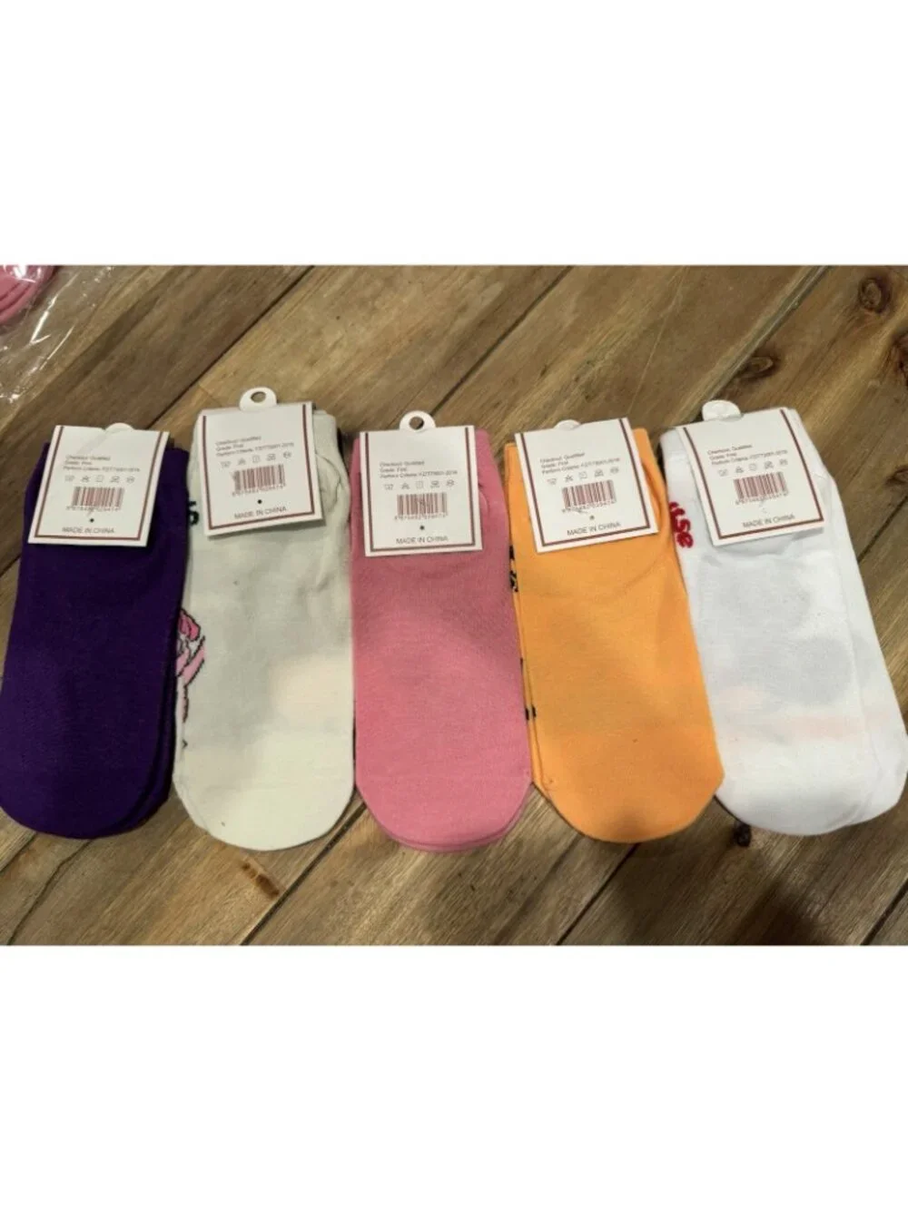 Disney Novelty Colorful Ankle Crew Socks Womens 5 Pair Pack S Small NEW